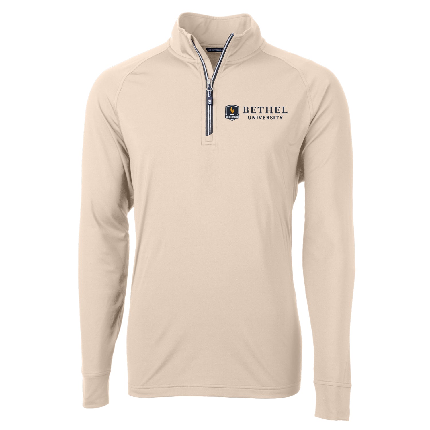 Adapt Eco Knit Stretch Recycled Mens Quarter Zip Pullover | Wheat