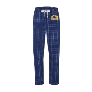 Boxercraft Unisex Haley Flannel Pant, Navy/Gold Plaid