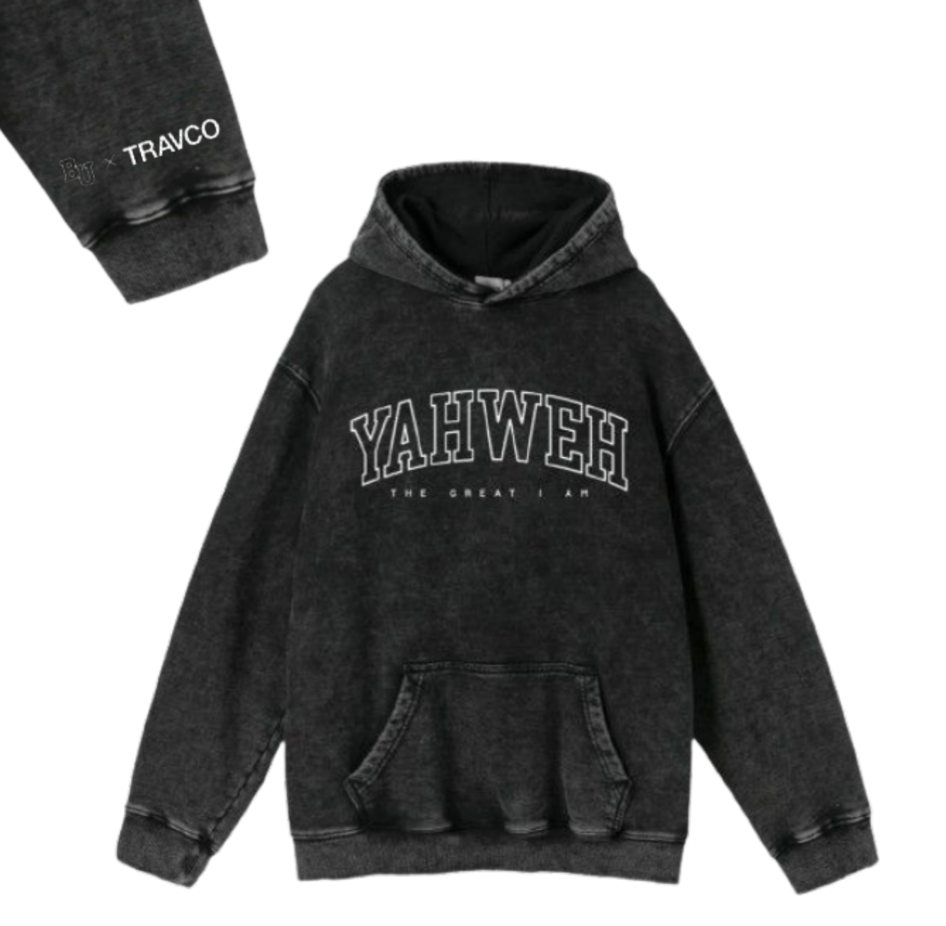 Yahweh Vintage Washout Hood | Washout Black