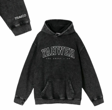 Yahweh Vintage Washout Hood, Washout Black