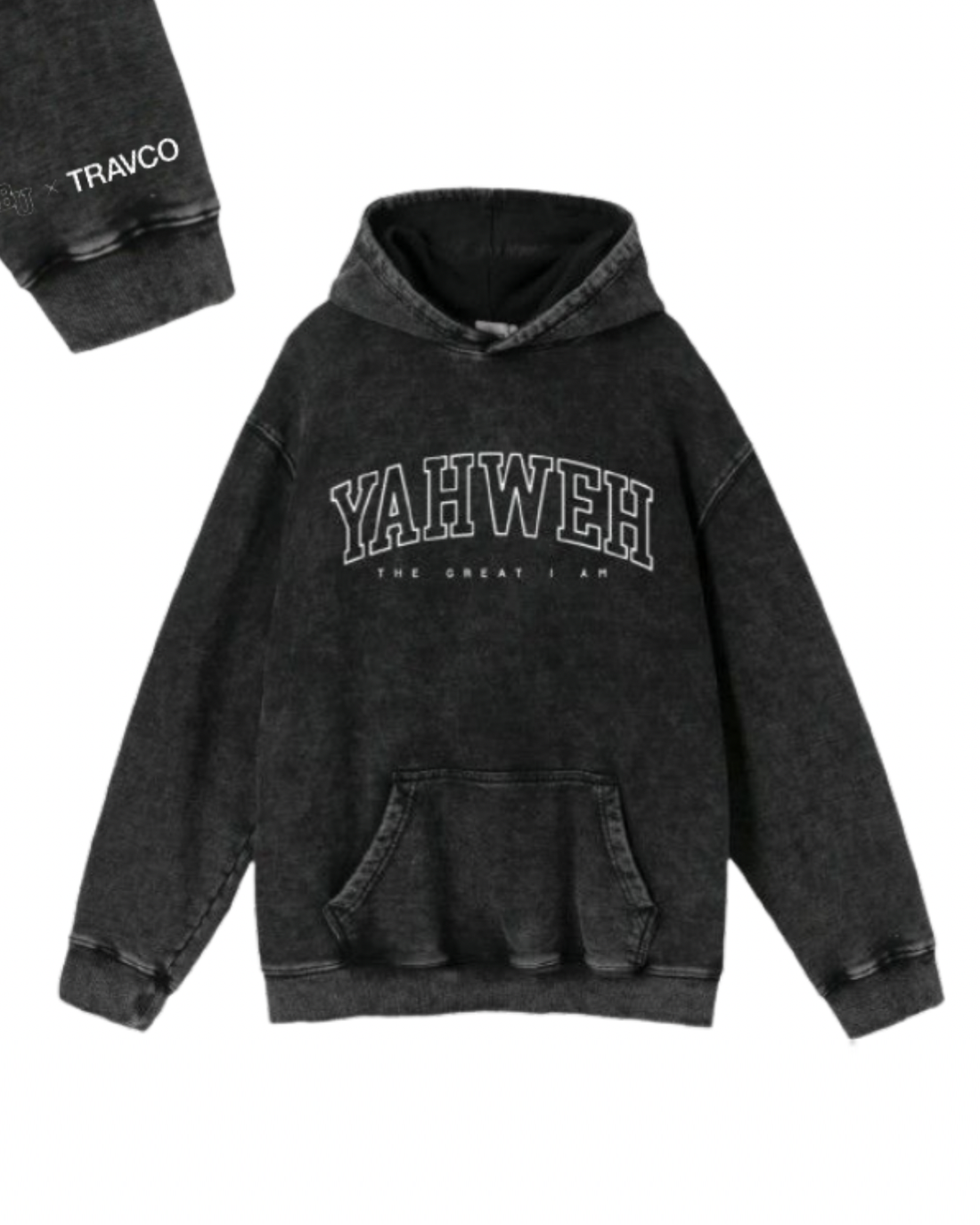 Yahweh Vintage Washout Hood | Washout Black