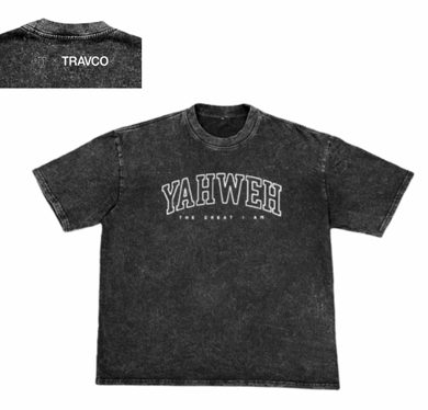 Yahweh Heavyweight Vintage Tee, Washout Black