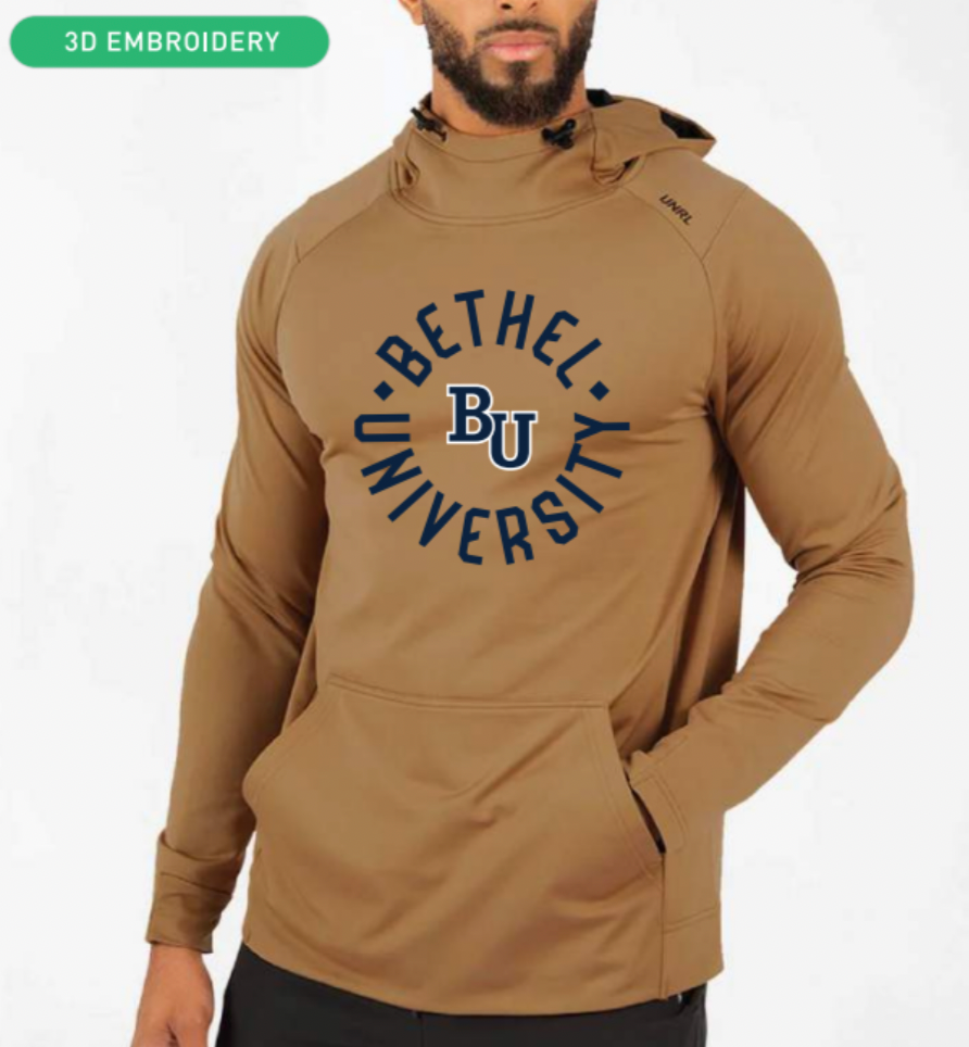 Bethel University 3D Crossover Hoodie 2 | Camel