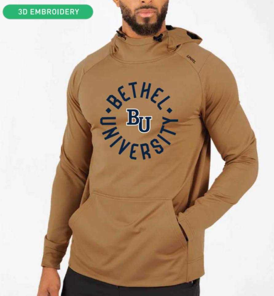 Bethel University 3D Crossover Hoodie 2, Camel