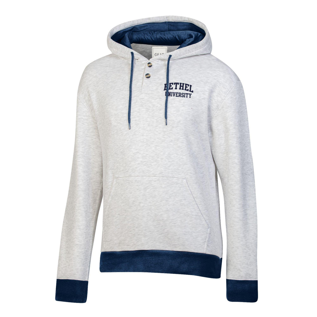 Big Cotton Retro Pullover Hoodie, Light Heather/Navy (F24)