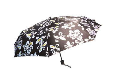Floral Umbrella, Black Hibiscus