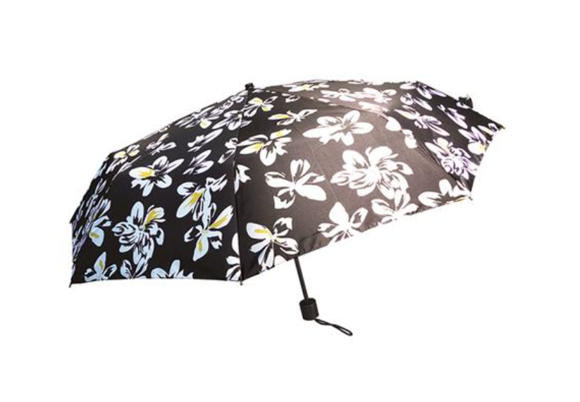 Floral Umbrella, Black Hibiscus