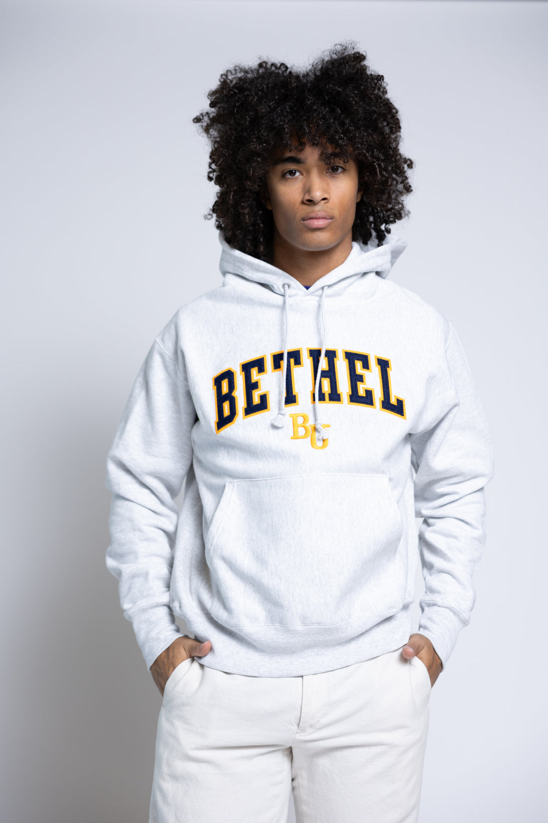 Reverse Weave Hood | Silver Grey