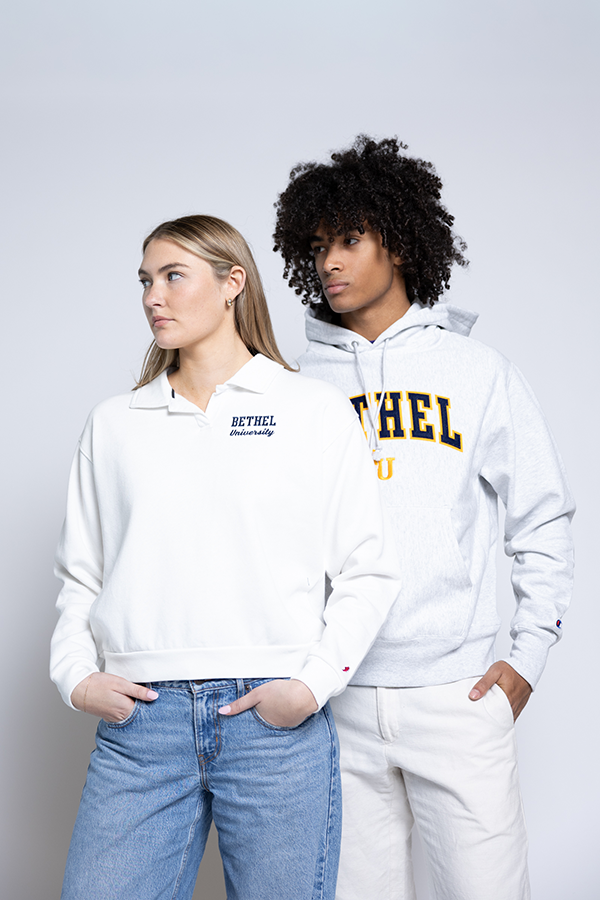 Victory Springs Ladies Collar Pullover | Heather Varsity White