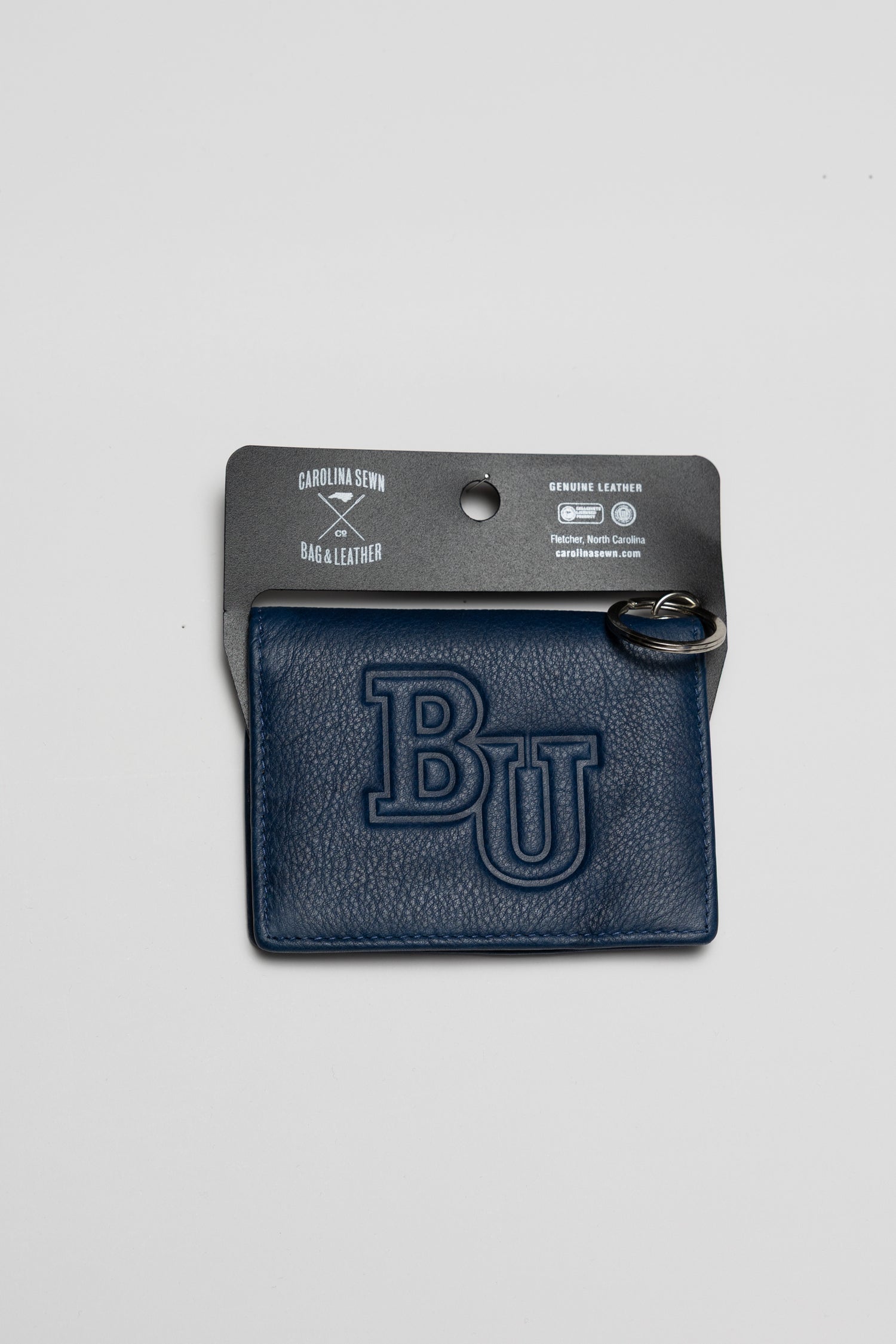 ID HOLDER LEATHER NVY