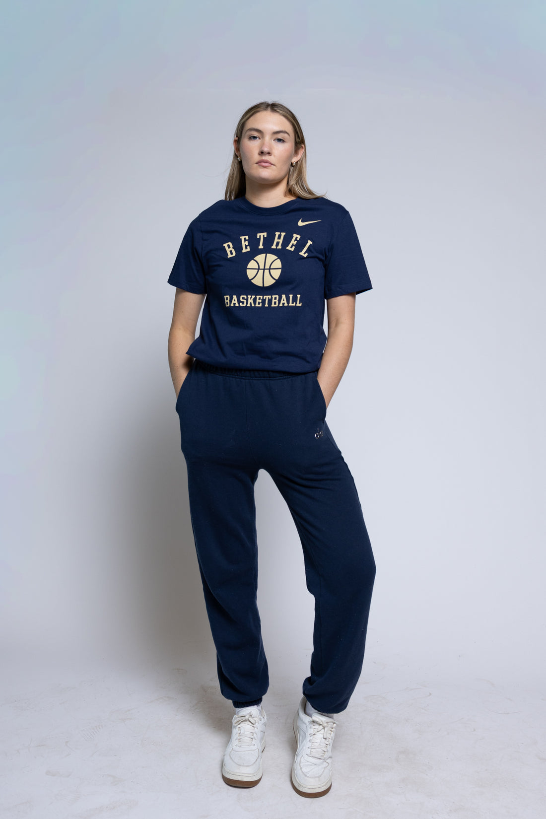 Core Cotton Basketball Tee | Navy