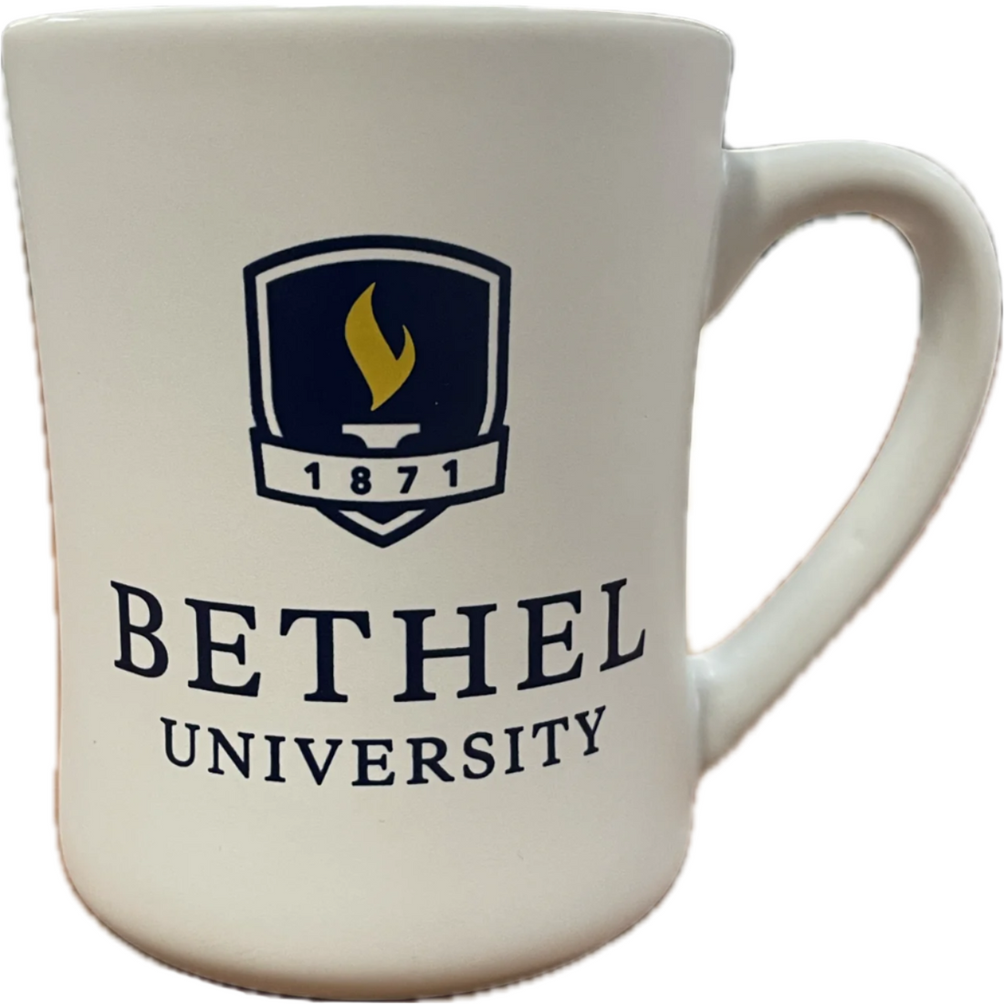 Printed MK Matte Mug | White