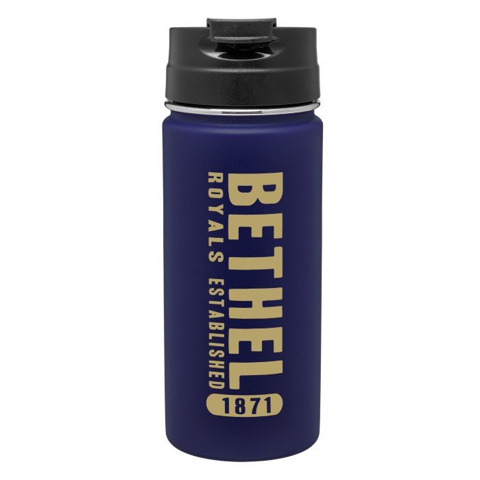 TRAVEL BOTTLE NVY W VGLD 16